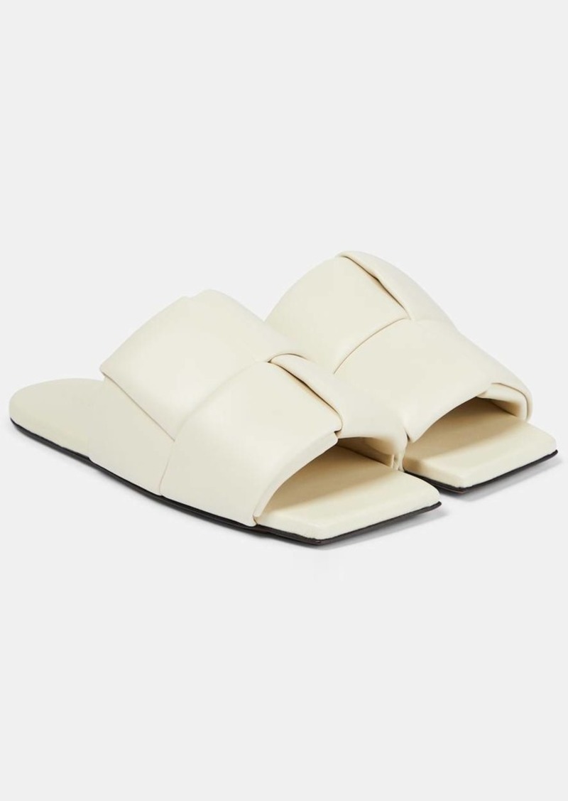 Bottega Veneta Patch leather slides