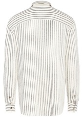 Bottega Veneta Pinstripe Knitted Linen Shirt