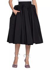 Bottega Veneta Pleated Flared Midi-Skirt