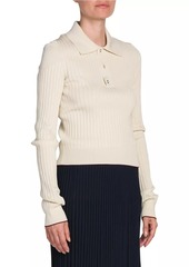 Bottega Veneta Ribbed-Knit Polo Sweater