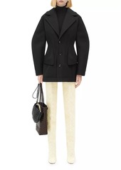 Bottega Veneta Sculpt Felted Wool-Blend Coat