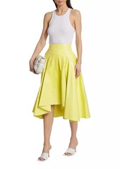 Bottega Veneta Shiny Leather Midi-Skirt