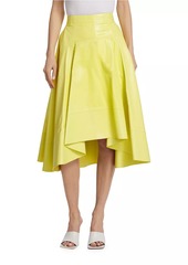 Bottega Veneta Shiny Leather Midi-Skirt