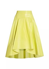 Bottega Veneta Shiny Leather Midi-Skirt