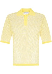 Bottega Veneta short-sleeve sheer polo shirt