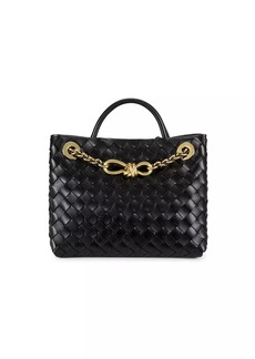 Bottega Veneta Small Andiamo Intrecciato Leather Top-Handle Bag