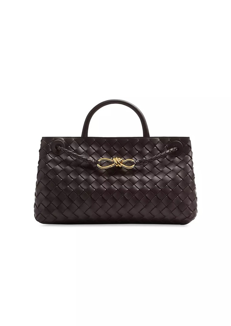 Bottega Veneta Small Andiamo Intrecciato Leather Top-Handle Bag