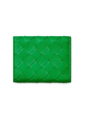 Bottega Veneta Small Intrecciato Tri-fold Zip Wallet