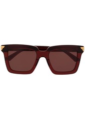 Bottega Veneta square-frame oversized sunglasses