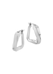 Bottega Veneta Sterling Silver Triangle Hoop Earrings