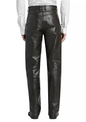 Bottega Veneta Straight-Leg Leather Pants