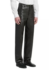 Bottega Veneta Straight-Leg Leather Pants