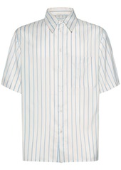 Bottega Veneta Striped Silk Regular Fit S/s Shirt