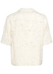 Bottega Veneta Textured Crisscross Viscose Blend Shirt