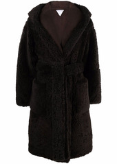Bottega Veneta textured-finish tied-waist coat