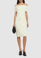 Bottega Veneta Textured Nylon Off-the-shoulder Dress