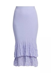 Bottega Veneta Tiered Cotton-Blend Midi-Skirt