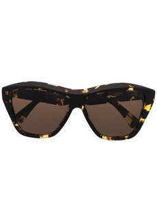Bottega Veneta tortoiseshell-effect geometric-frame sunglasses