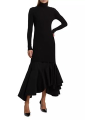 Bottega Veneta Turtleneck Long-Sleeve Maxi Dress