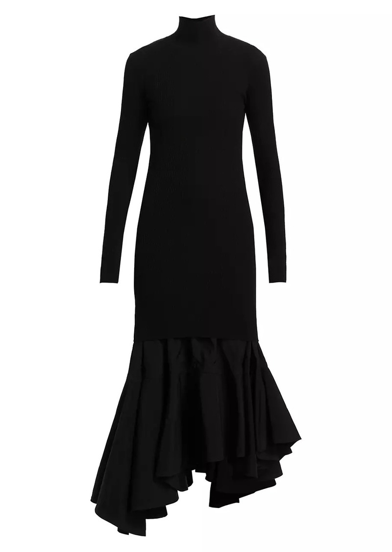 Bottega Veneta Turtleneck Long-Sleeve Maxi Dress