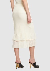 Bottega Veneta Underpinning Light Rib Cotton Midi Skirt