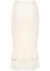 Bottega Veneta Underpinning Light Rib Cotton Midi Skirt