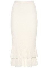 Bottega Veneta Underpinning Light Rib Cotton Midi Skirt