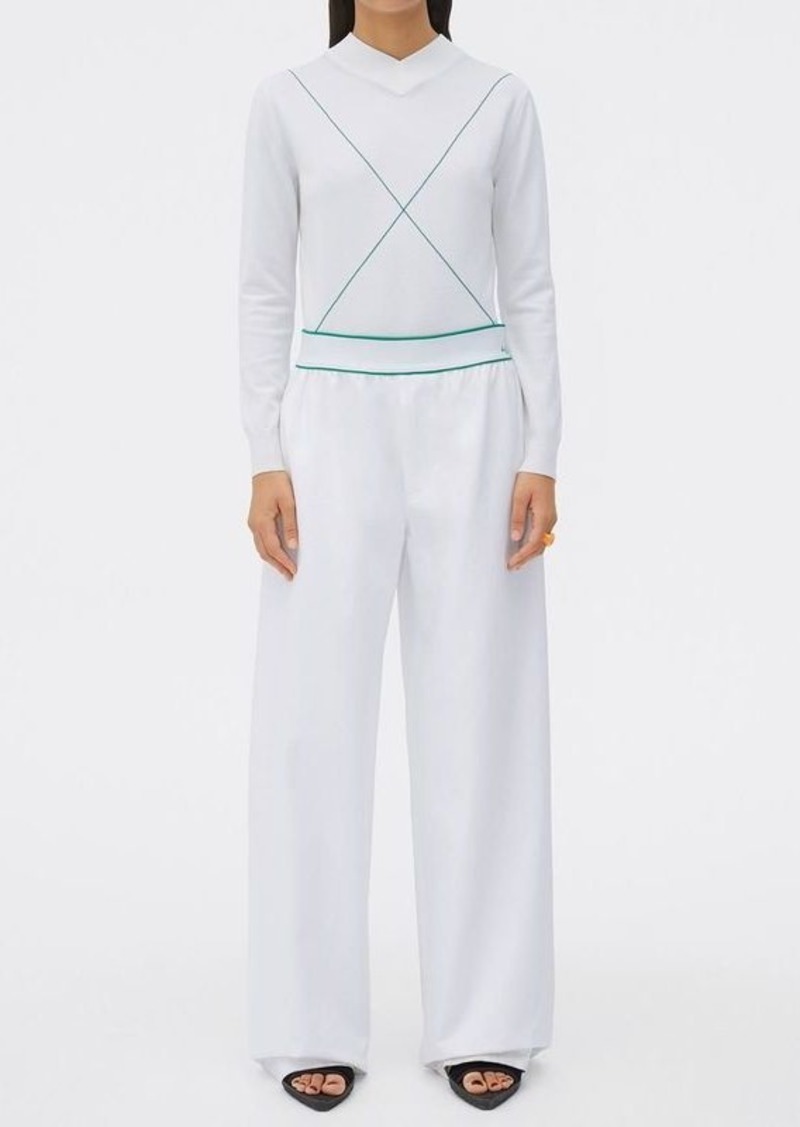 Bottega Veneta White trousers with logo