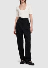 Bottega Veneta Wool Grain De Poudre Pants