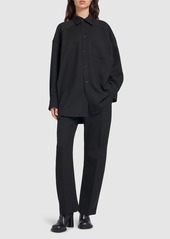 Bottega Veneta Wool Twill Wide Leg Pants