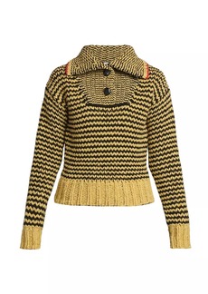 Bottega Veneta Zig Zag Knit Sweater
