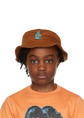 Brain Dead SSENSE Exclusive Kids Orange Bear Brain Bucket Hat