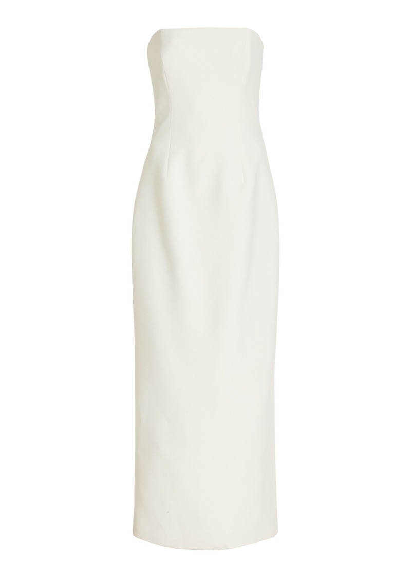 Brandon Maxwell - Exclusive Kady Wool-Silk Midi Dress - Ivory - US 10 - Moda Operandi