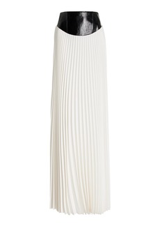 Brandon Maxwell - Laurel Pleated Maxi Skirt - Black/white - US 10 - Moda Operandi