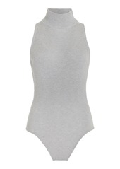 Brandon Maxwell - Silk-Cashmere Knit Bodysuit - Grey - XL - Moda Operandi
