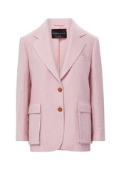 Brandon Maxwell - The Ashland Linen-Wool Jacket - Pink - US 10 - Moda Operandi