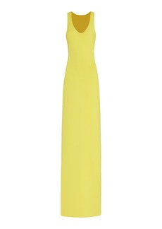 BRANDON MAXWELL Elaine belted two-tone cotton-blend twill midi