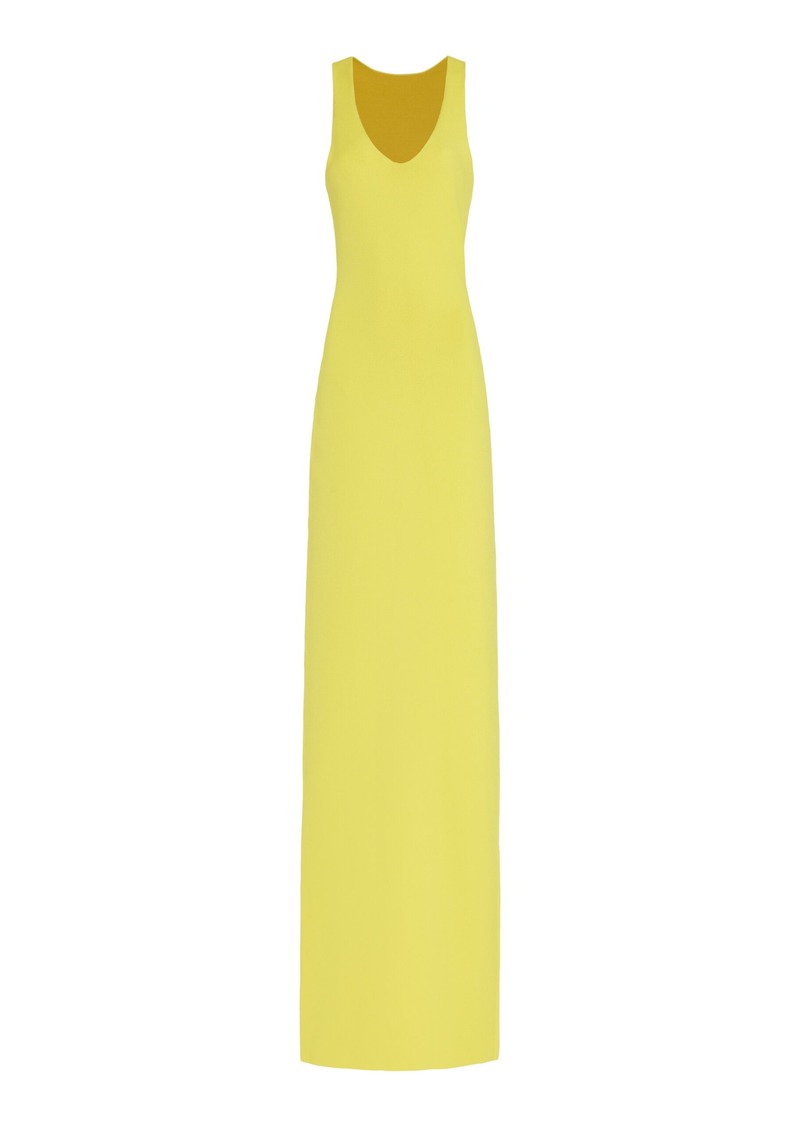 Brandon Maxwell - The Cara Knit Maxi Dress - Yellow - L - Moda Operandi