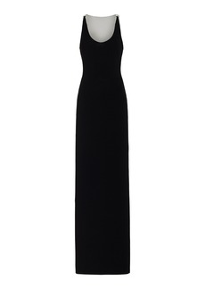 Brandon Maxwell - The Cara Reversible Knit Maxi Dress - Black/white - M - Moda Operandi