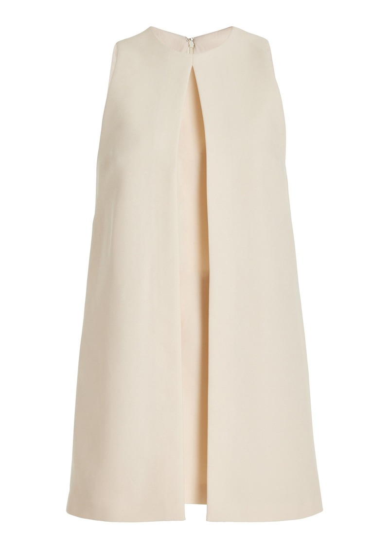 Brandon Maxwell - The Cory Split-Front Crepe Mini Dress - Ivory - US 10 - Moda Operandi