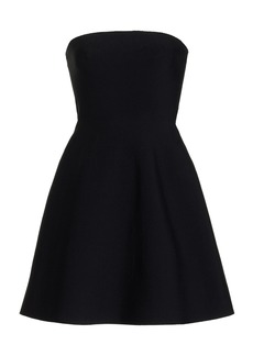 Brandon Maxwell The Kim Peekaboo Slit Wool Blend Dress