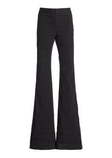 Brandon Maxwell - The Fae Flared Stretch Linen-Blend Pants - Black - US 4 - Moda Operandi