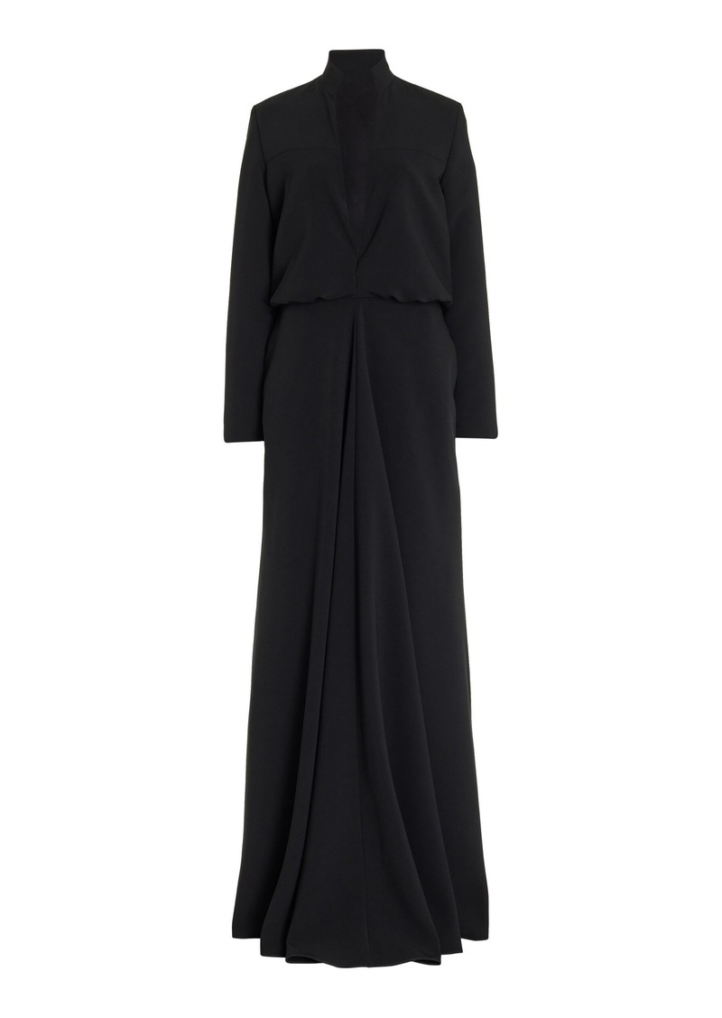 Brandon Maxwell - The Gayle Draped Stretch-Crepe Gown - Black - US 4 - Moda Operandi