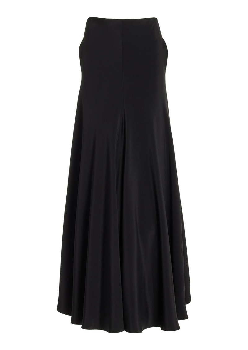 Brandon Maxwell - The Millie Silk-Crepe Maxi Skirt - Black - US 14 - Moda Operandi