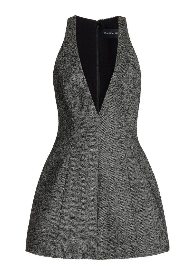 Brandon Maxwell - The Nola Wool Bubble Mini Dress - Black/white - US 4 - Moda Operandi