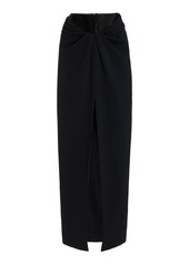 Brandon Maxwell - The Nora Glazed Leather Maxi Skirt - Black - US 10 - Moda Operandi