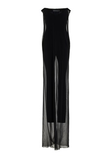 Brandon Maxwell - The Samira Layered Chiffon Maxi Dress - Black - US 12 - Moda Operandi