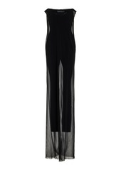 Brandon Maxwell - The Samira Layered Chiffon Maxi Dress - Black - US 4 - Moda Operandi