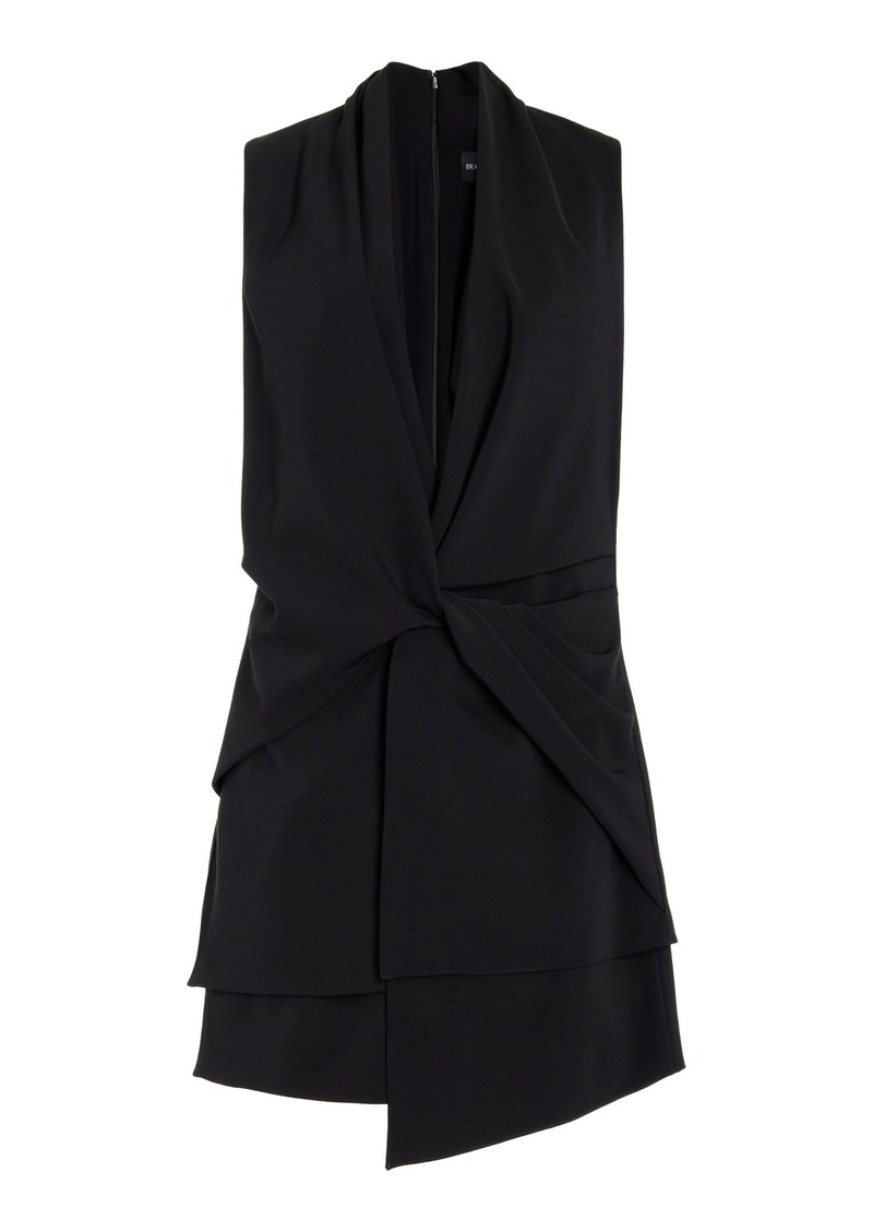 Brandon Maxwell - The Savie Wool Layered Vest Top - Black - US 4 - Moda Operandi