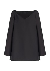 Brandon Maxwell - The Zayna Off-The-Shoulder Wool-Silk Mini Dress - Black - US 4 - Moda Operandi